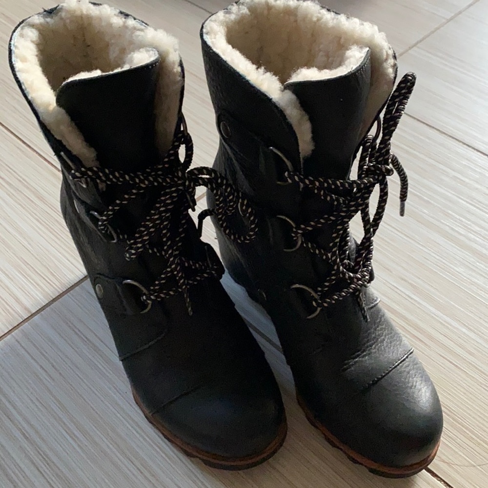 Sorel Joan of Artic Wedge Shearling Boots